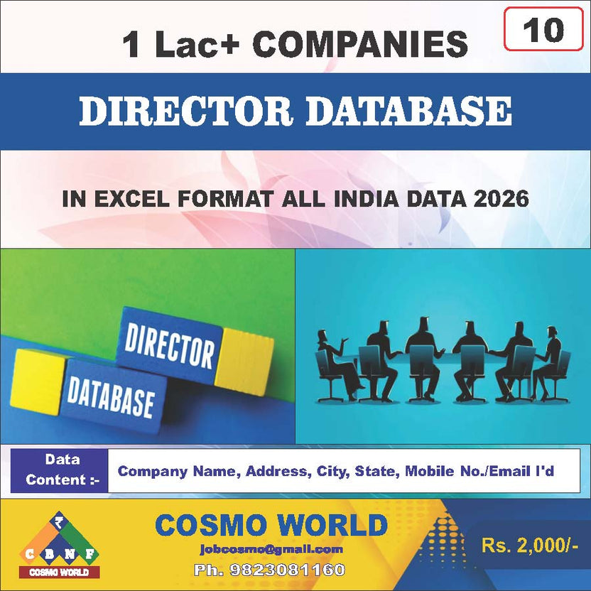 10. Director Database – Cosmo World