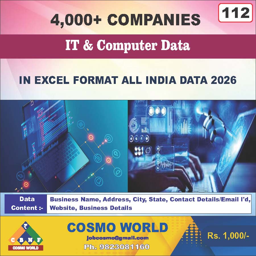 IT & Computer Database by CosmoDatabase — B2B Contact List with Emails and Phone Numbers