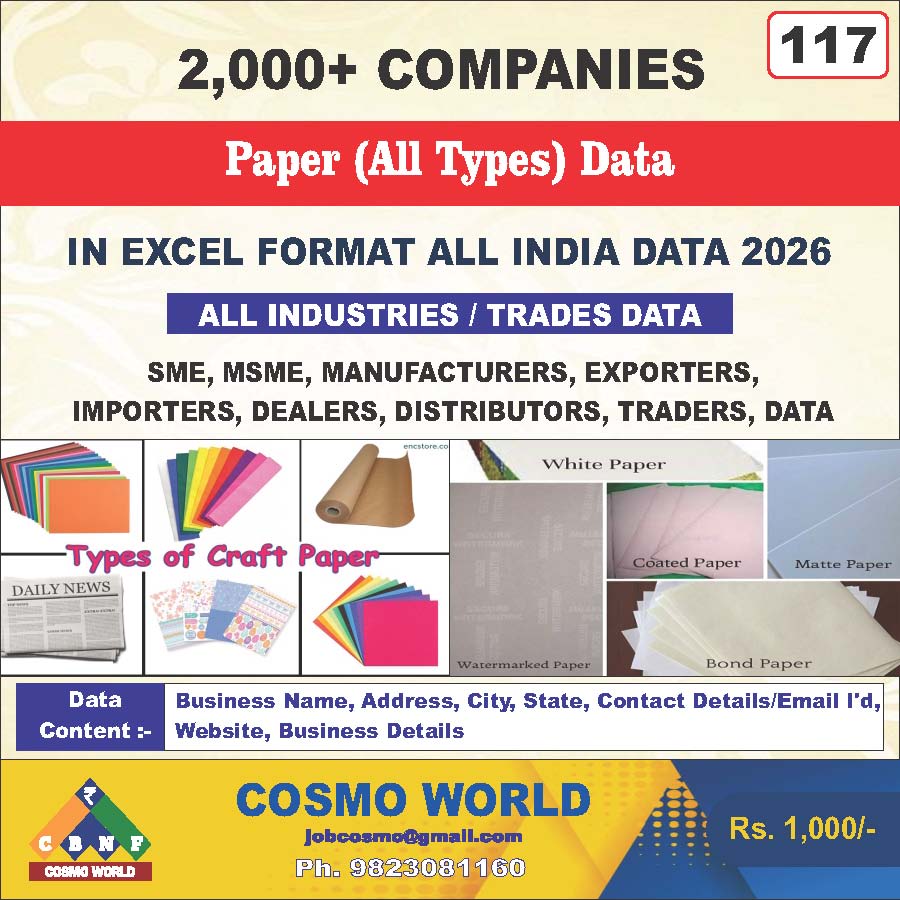 117. Paper (All Types) Data