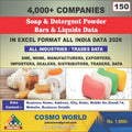 Soap & Detergent Powder Bars & Liquids Database by CosmoDatabase — B2B Contact List with Emails and Phone Numbers