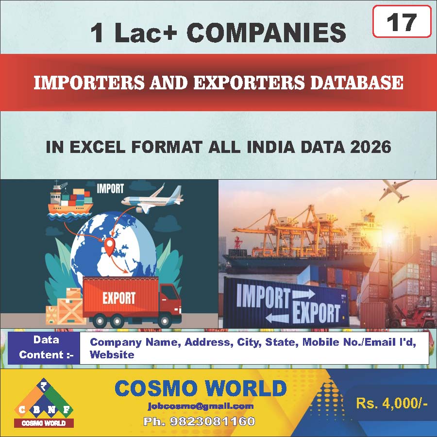 Importers and exporters Database by CosmoDatabase — B2B Contact List with Emails and Phone Numbers