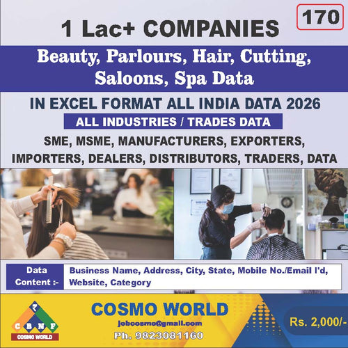 Beauty, Parlors, Hair, Cutting, Saloons, Spa Database by CosmoDatabase — B2B Contact List with Emails and Phone Numbers
