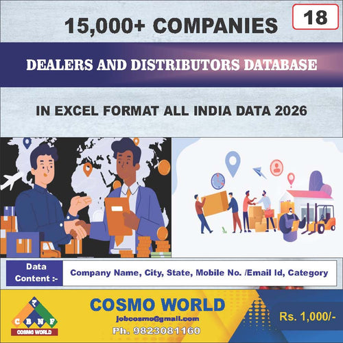 Dealers and Distributors Database by CosmoDatabase — B2B Contact List with Emails and Phone Numbers