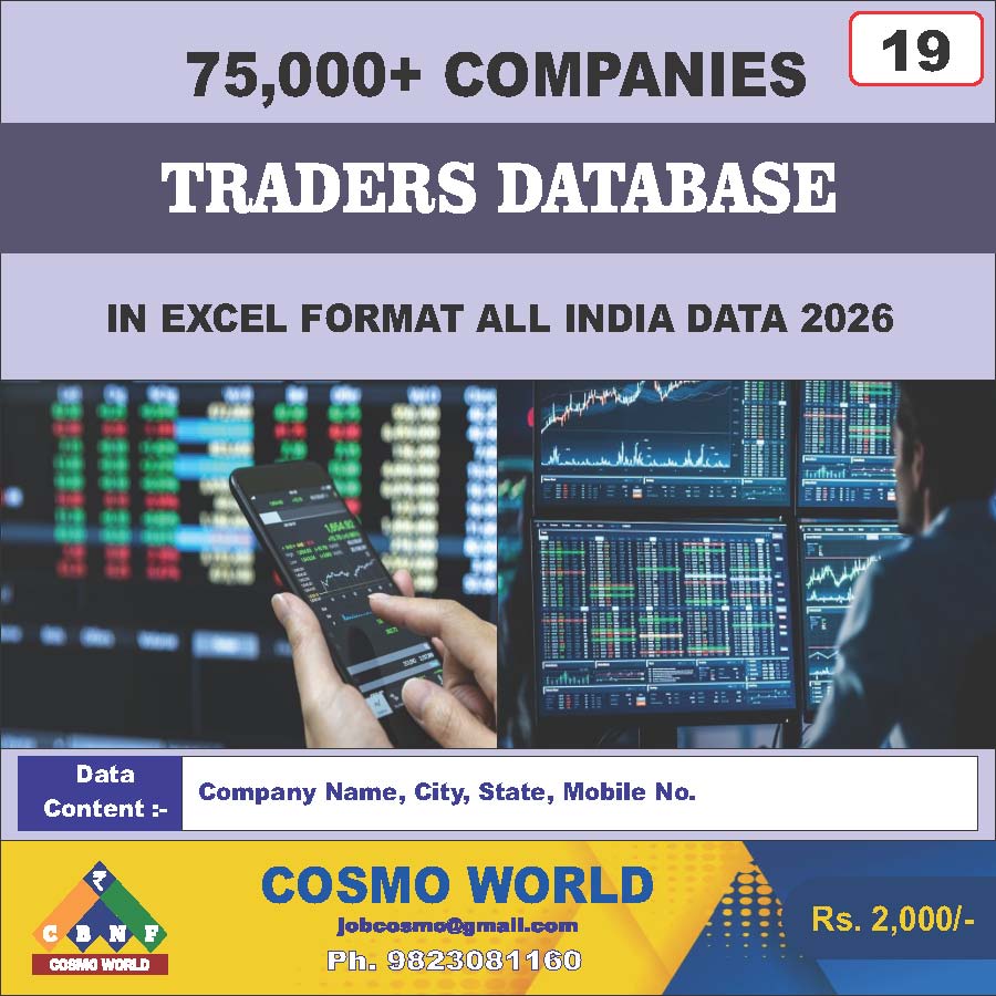 Traders Database by CosmoDatabase — B2B Contact List with Emails and Phone Numbers
