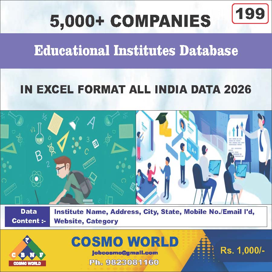 Educational Institutes Database by CosmoDatabase — B2B Contact List with Emails and Phone Numbers