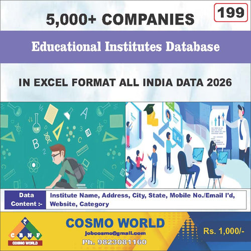 Educational Institutes Database by CosmoDatabase — B2B Contact List with Emails and Phone Numbers