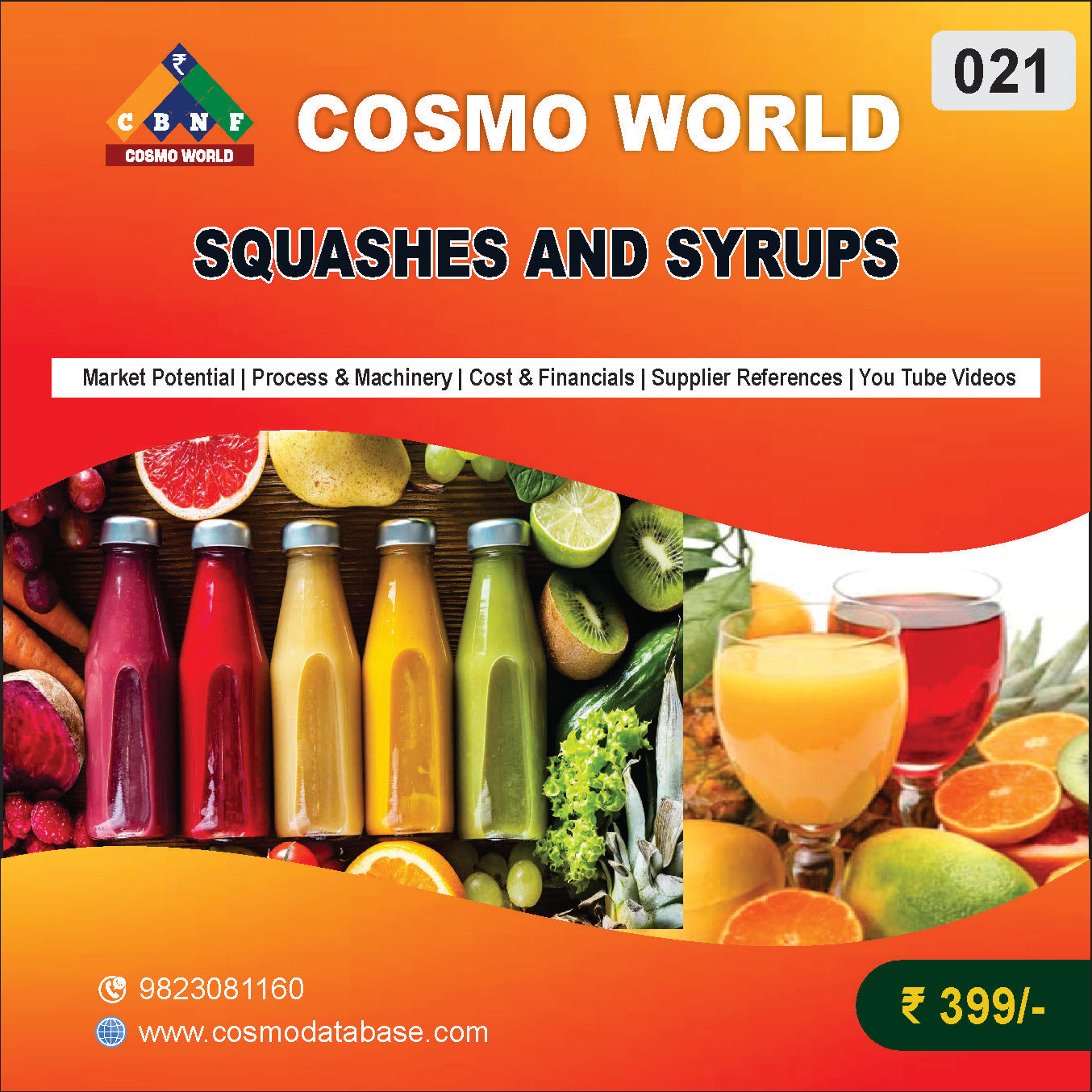 021 SQUASHES AND SYRUPS | Detailed DPR for Bank Loan, MSME & Business Setup