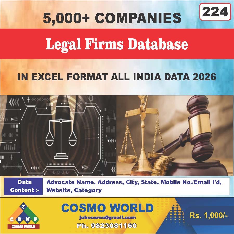 Legal Firms Database by CosmoDatabase — B2B Contact List with Emails and Phone Numbers
