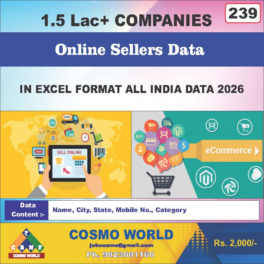 Online Sellers Database by CosmoDatabase — B2B Contact List with Emails and Phone Numbers
