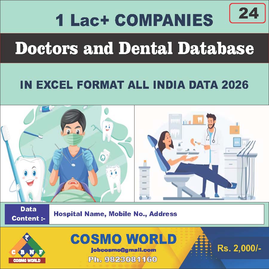Doctors and Dental Database by CosmoDatabase — B2B Contact List with Emails and Phone Numbers