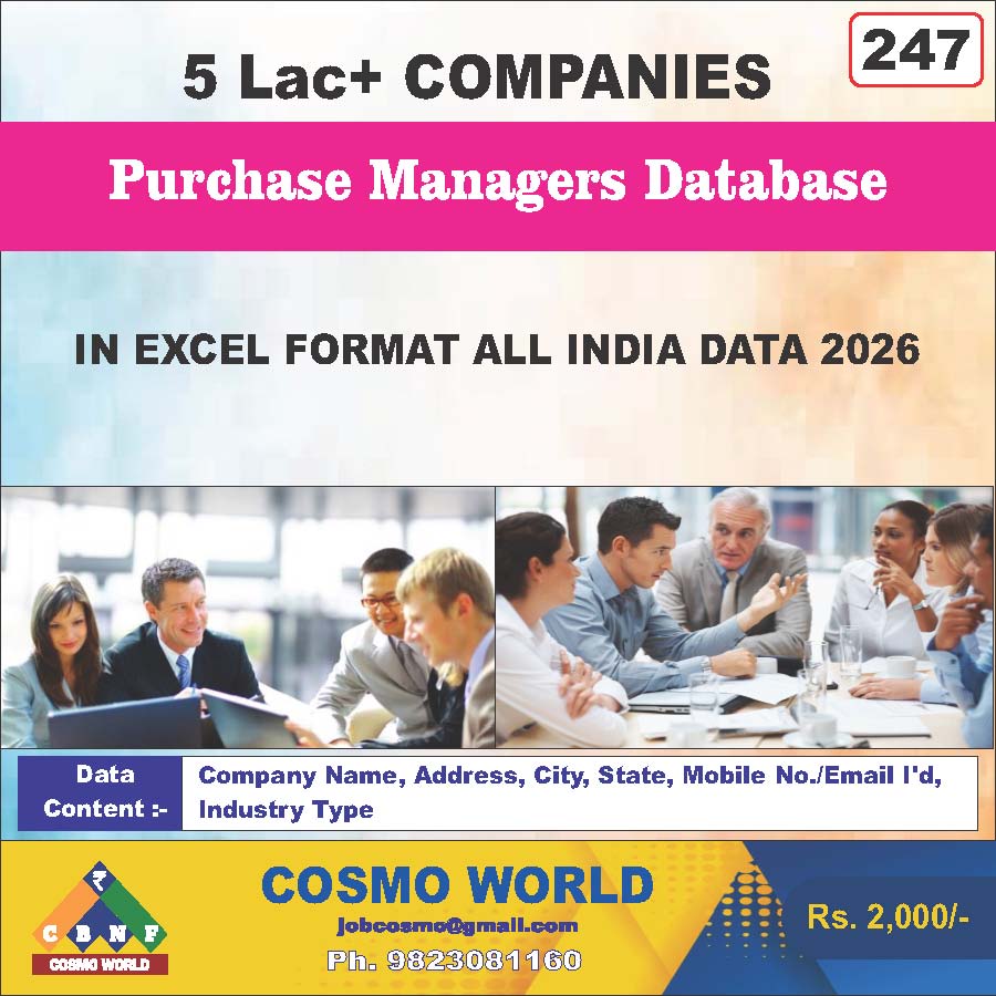 Purchase Managers Database by CosmoDatabase — B2B Contact List with Emails and Phone Numbers