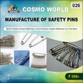 026 MANUFACTURE OF SAFETY PINS | Detailed DPR for Bank Loan, MSME & Business Setup