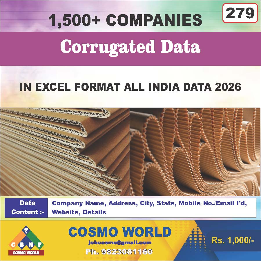 Corrugated Database by CosmoDatabase — B2B Contact List with Emails and Phone Numbers