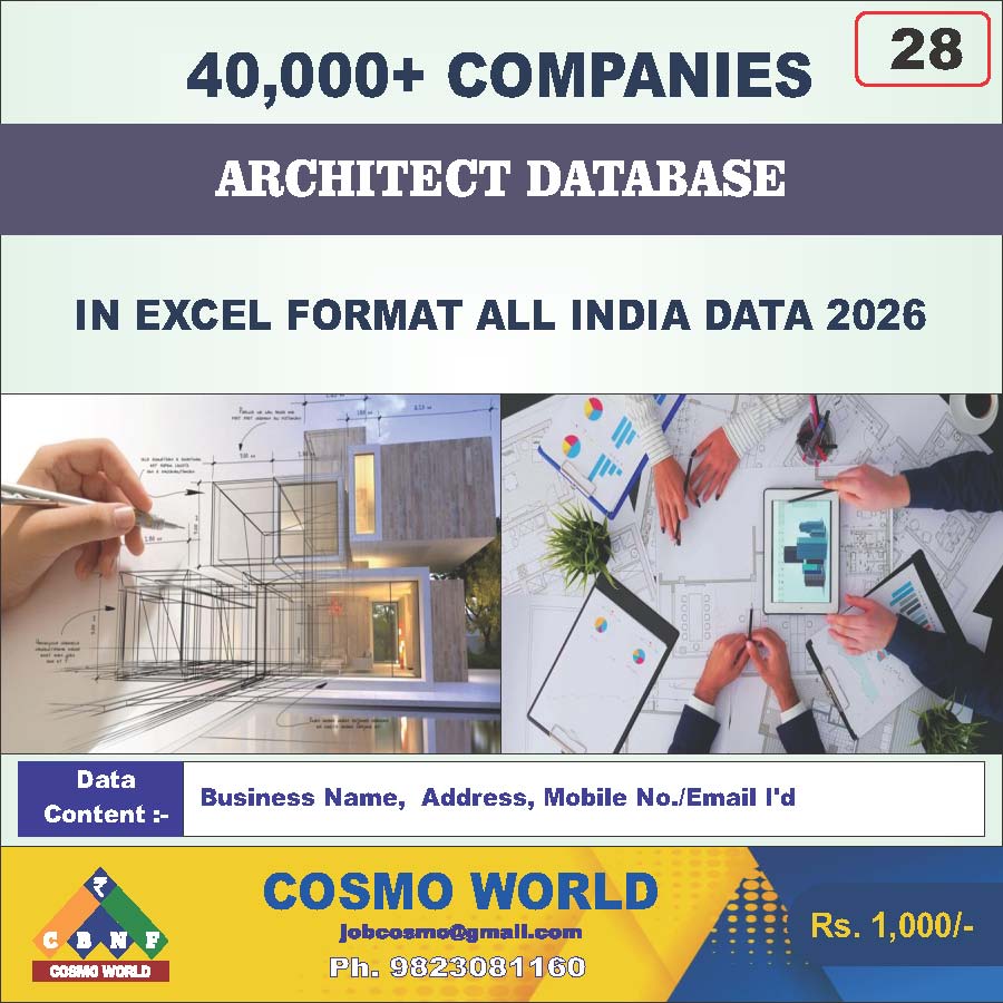 Architect Database by CosmoDatabase — B2B Contact List with Emails and Phone Numbers