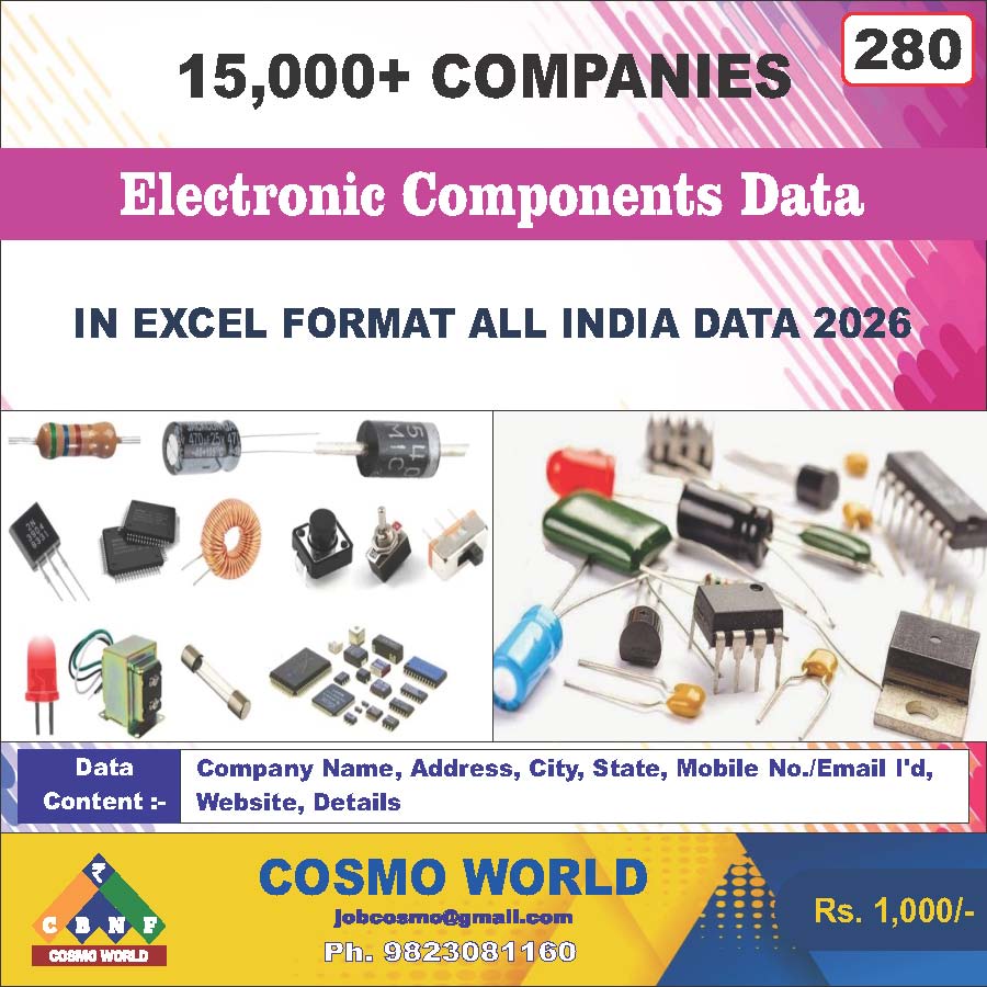 ELECTRONIC COMPONENTS Database by CosmoDatabase — B2B Contact List with Emails and Phone Numbers