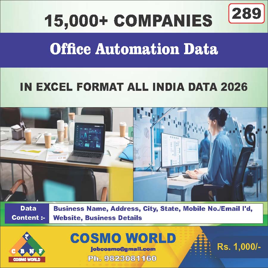 Office Automation Database by CosmoDatabase — B2B Contact List with Emails and Phone Numbers