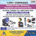 Welding Product, Machinery, Equipment and Accessories Database by CosmoDatabase — B2B Contact List with Emails and Phone Numbers