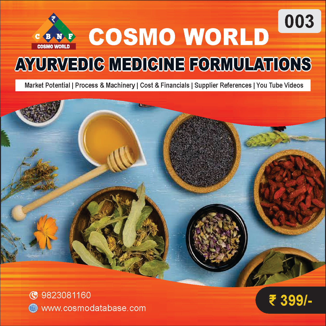 003 AYURVEDIC MEDICINE FORMULATIONS | Detailed DPR for Bank Loan, MSME & Business Setup
