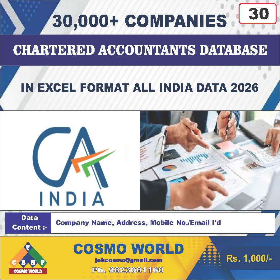 Chartered Accountants Database by CosmoDatabase — B2B Contact List with Emails and Phone Numbers