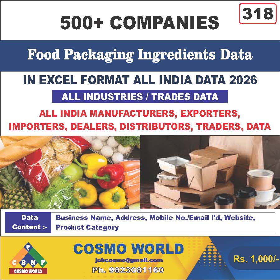 318. Food Packaging Ingredients Data