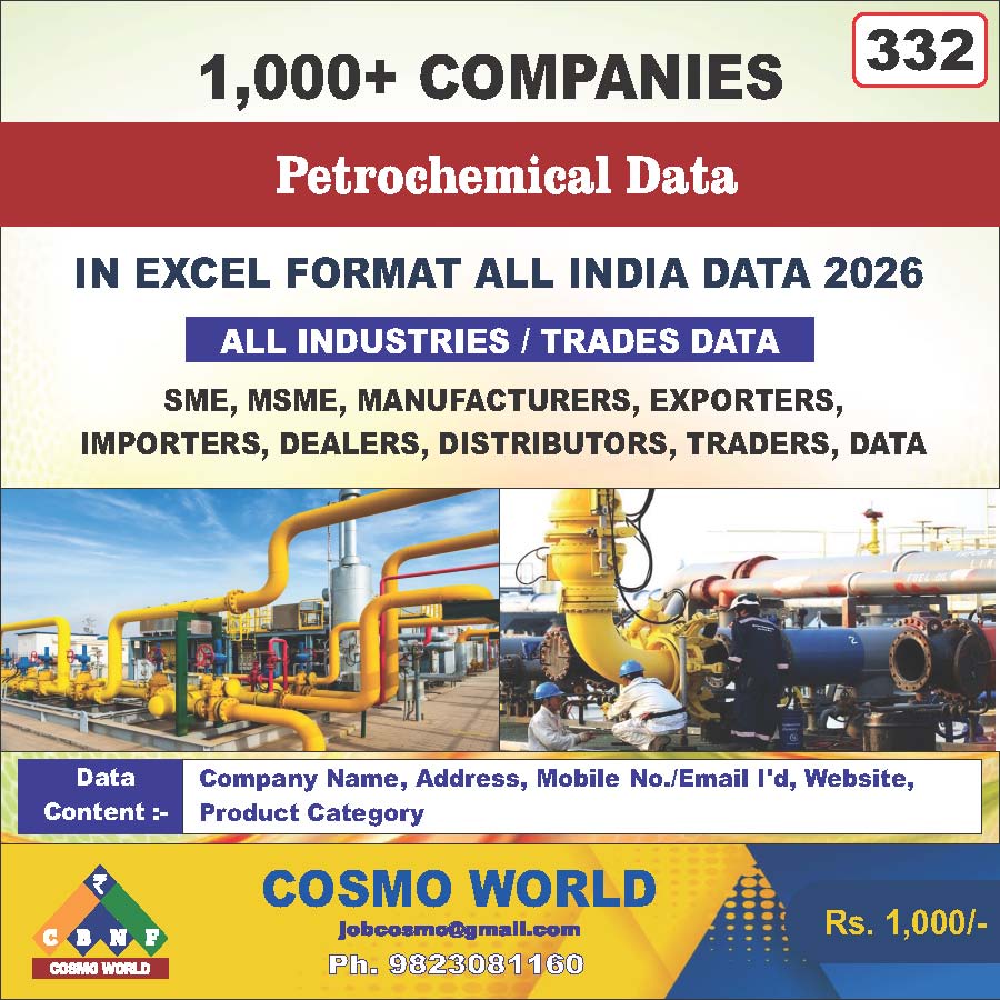 Petrochemical Database by CosmoDatabase — B2B Contact List with Emails and Phone Numbers