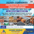 Construction Materials Provider Database by CosmoDatabase — B2B Contact List with Emails and Phone Numbers