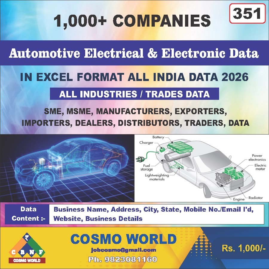Automotive Electrical & Electronic Database by CosmoDatabase — B2B Contact List with Emails and Phone Numbers