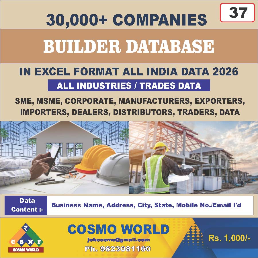 Builder Database by CosmoDatabase — B2B Contact List with Emails and Phone Numbers