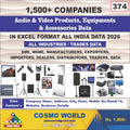 Audio & Video Products, Equipment's & Accessories Database by CosmoDatabase — B2B Contact List with Emails and Phone Numbers