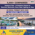 Exhibitors - 56 Exhibition Related To Electrical, Electronics, Power, Solar, Lighting etc. Database by CosmoDatabase — B2B Contact List with Emails and Phone Numbers