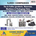 Tea & Coffee (Products, Materials, Machines & Packaging) Database by CosmoDatabase — B2B Contact List with Emails and Phone Numbers
