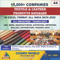 Textile & Leather Products Database by CosmoDatabase — B2B Contact List with Emails and Phone Numbers
