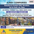 Retailers & Traders Gift, Novelties, Art & Craft, etc. Database by CosmoDatabase — B2B Contact List with Emails and Phone Numbers