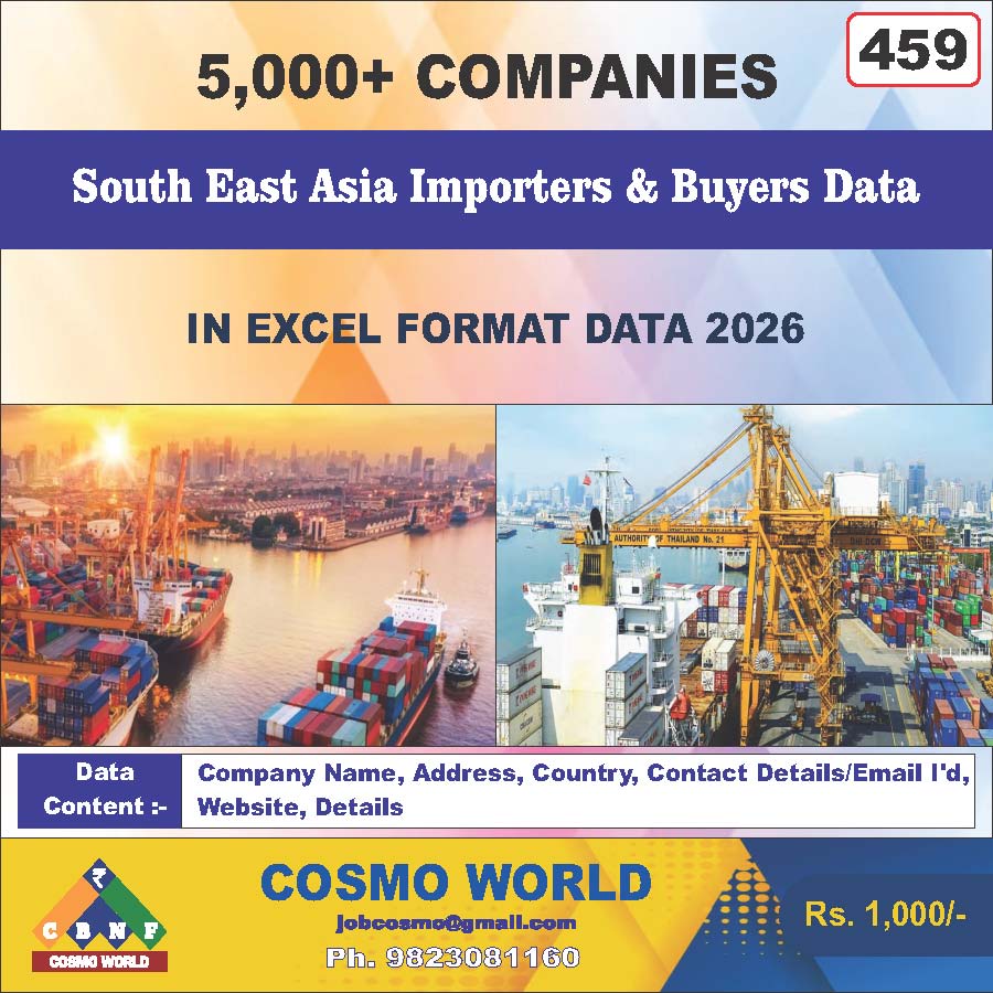 South East Asia Importers & Buyers Database by CosmoDatabase — B2B Contact List with Emails and Phone Numbers