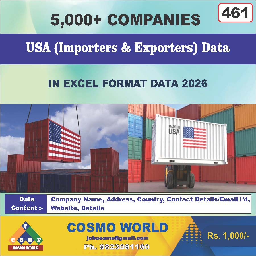 USA (Importers & Exporters) Database by CosmoDatabase — B2B Contact List with Emails and Phone Numbers