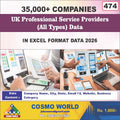 474. UK Professional Service Providers (All Types) Data