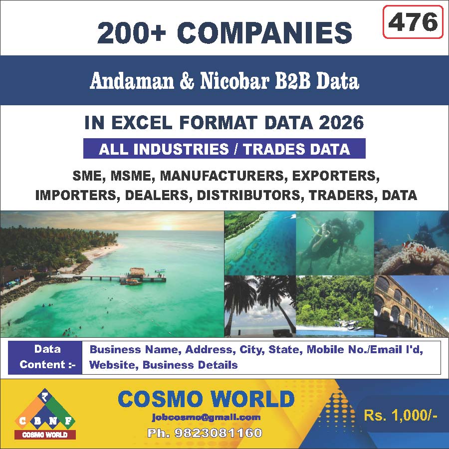 Andaman & Nicobar B2B Database by CosmoDatabase — B2B Contact List with Emails and Phone Numbers