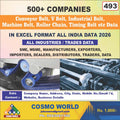 Conveyor Belt, V Belt, Industrial Belt, Machine Belt, Roller Chain, Timing Belt etc Database by CosmoDatabase — B2B Contact List with Emails and Phone Numbers