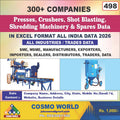 Presses, Crushers, Shot Blasting, Shredding Machinery & Spares Database by CosmoDatabase — B2B Contact List with Emails and Phone Numbers