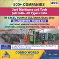 Used Machinery and Tools (All India- All Types) Database by CosmoDatabase — B2B Contact List with Emails and Phone Numbers