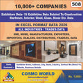 Exhibitors- 75 Exhibition Related To Construction Hardware, Interior, Wood, Glass, Stone Etc. Database by CosmoDatabase — B2B Contact List with Emails and Phone Numbers