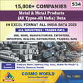 Metal & Metal Products (All Types-All India) Database by CosmoDatabase — B2B Contact List with Emails and Phone Numbers