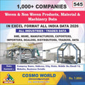 Woven & Non Woven Products, Material & Machinery Database by CosmoDatabase — B2B Contact List with Emails and Phone Numbers