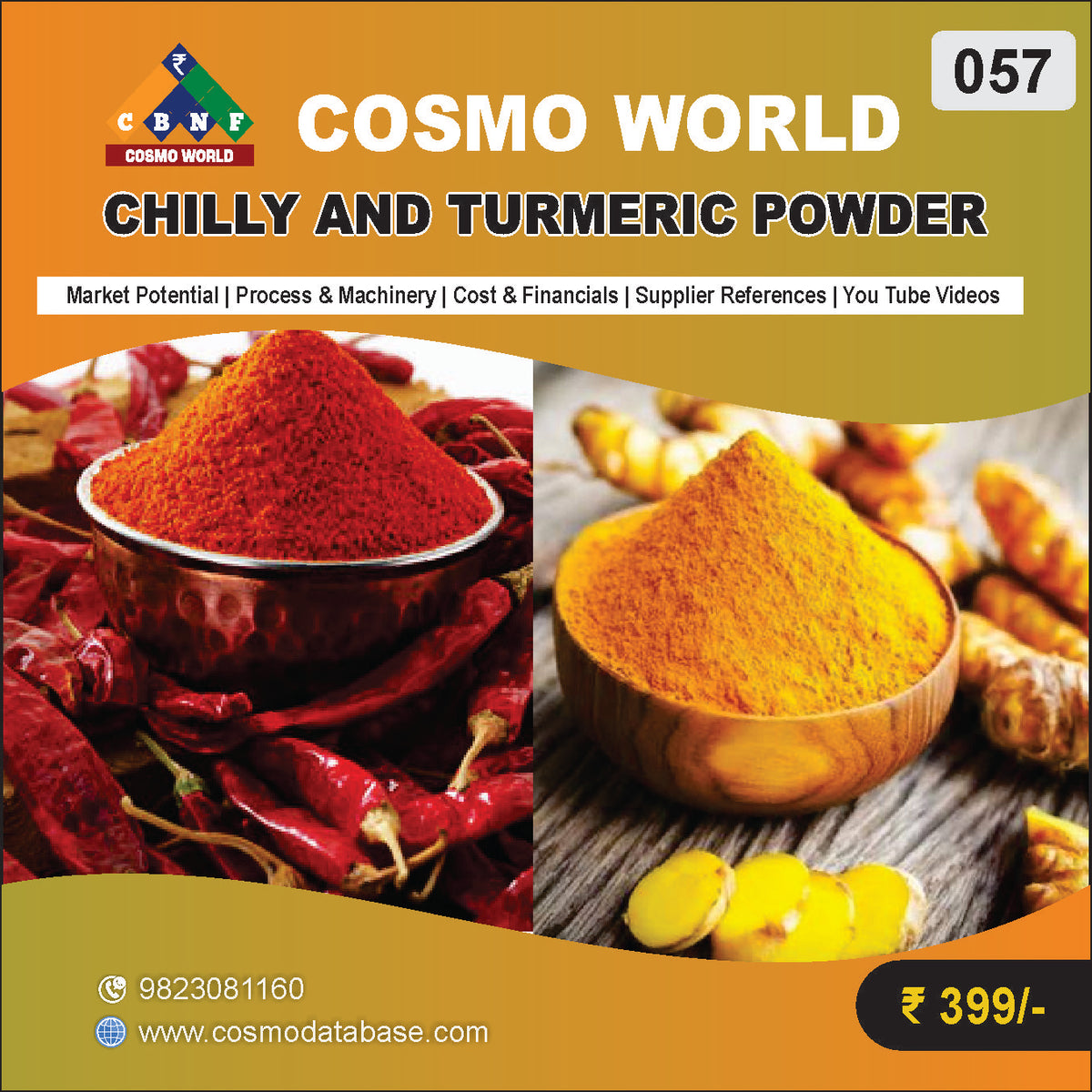 057 CHILLY AND TURMERIC POWDER | Detailed DPR for Bank Loan, MSME & Business Setup
