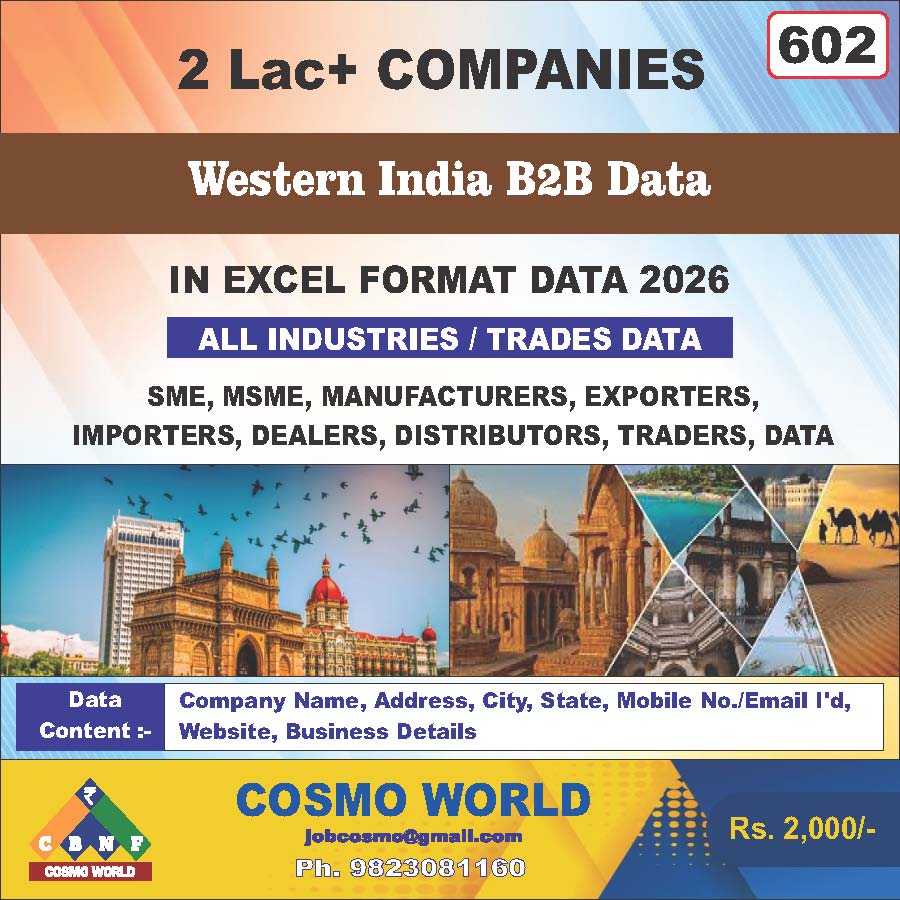 602. Western India B2B DATA