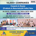 Cosmetic & Beauty (Products & Materials)(All India) Database by CosmoDatabase — B2B Contact List with Emails and Phone Numbers