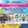 Gym & Fitness (Equipments & Products) (All India) Database by CosmoDatabase — B2B Contact List with Emails and Phone Numbers