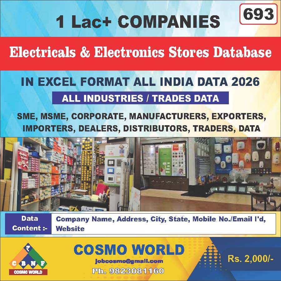 693. Electricals & Electronics Stores Database