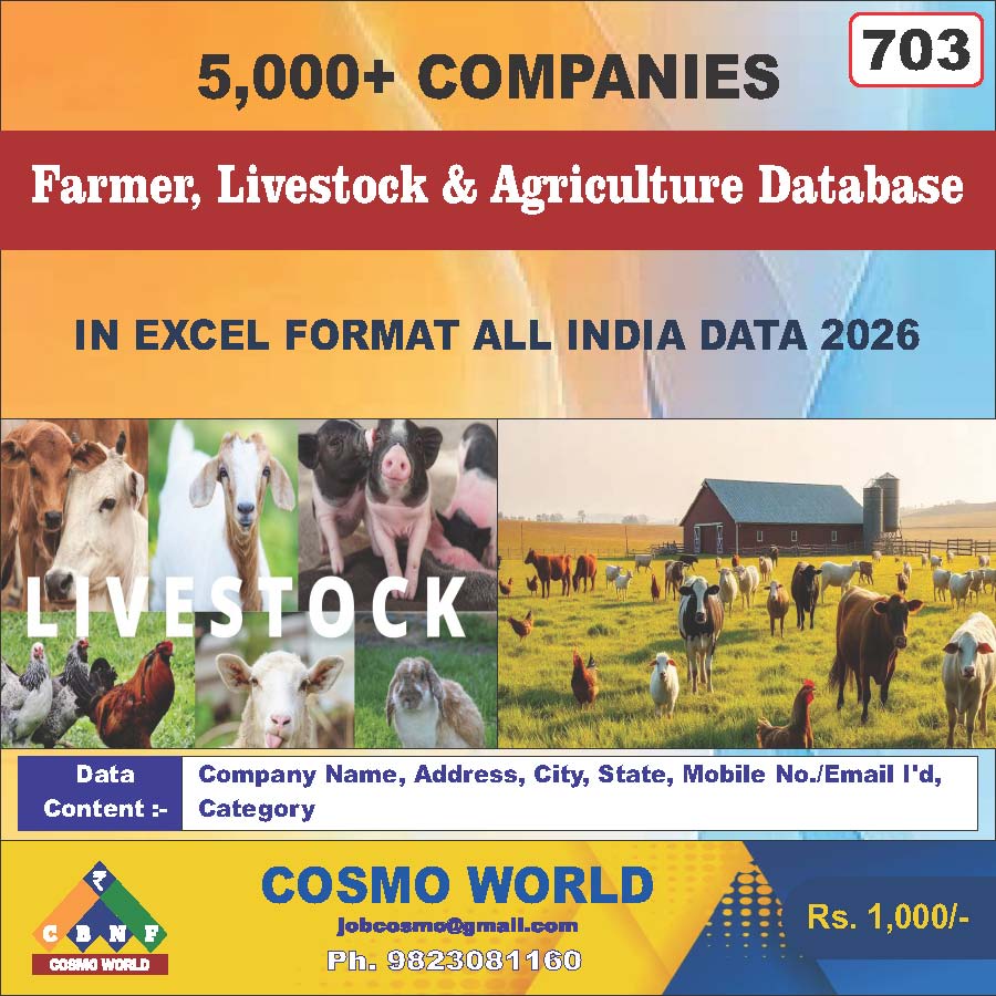 703. Farmer, Livestock & Agriculture Database