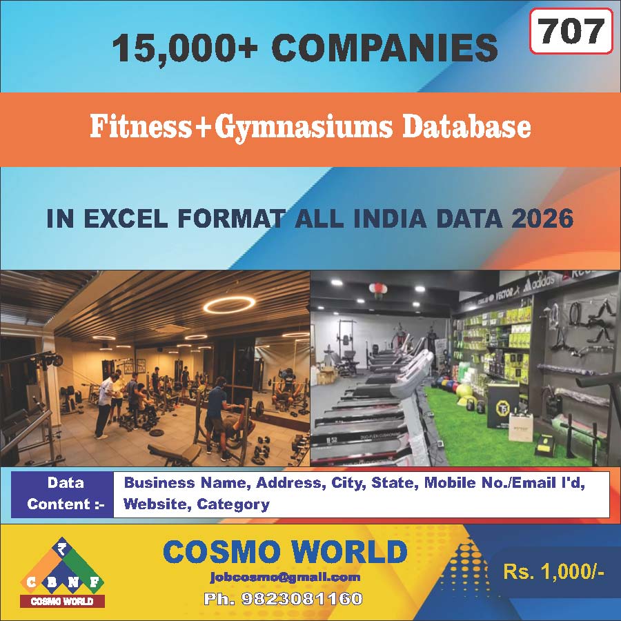 707. Fitness, Gymnasiums Database